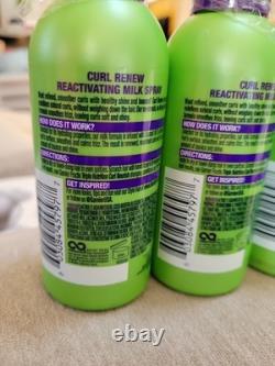 Lot Of 3 Garnier Fructis Style Curl Renew Reactivating Milk Spray 5 Oz Bottles