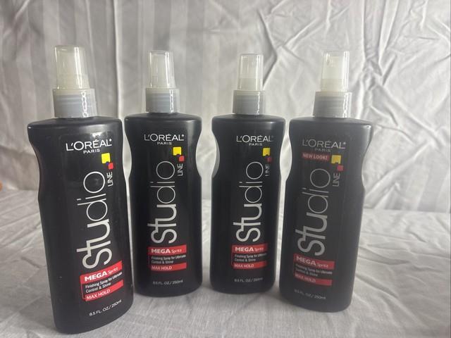 Lot Of 4-l'or&eacute;al Loreal Paris Mega Spritz Studio Line Finishing Spray 8.5 Fl Oz
