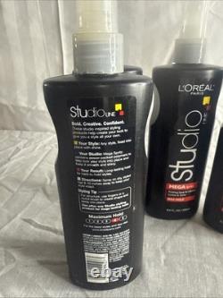 Lot Of 4-L'Oréal Loreal Paris Mega Spritz Studio Line Finishing Spray 8.5 Fl Oz