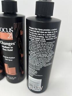 Lot Of 8 Focus 21 Changes Medium/Firm Hold Hair Spray 12 Oz Each