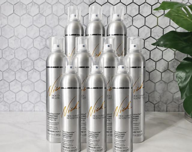 Lot Of 10 Nick Chavez Thirst Quencher Hydrating Hairspray Argan Oil 10 Oz New
