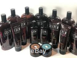 Lot of 14 American Crew Hair Products Shampoos Conditioners Gels Etc