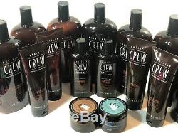 Lot of 14 American Crew Hair Products Shampoos Conditioners Gels Etc
