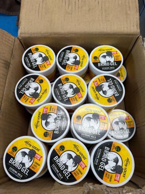 Lot Of 23 Allday Locks 5oz Braid Gel Extreme Hold Smooths & Tames Frizz