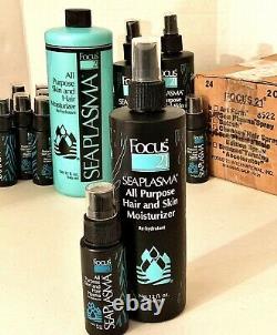 Lot of 2- Focus 21 SEA PLASMA Facial Spray Skin Hair Re-Hydrant Moisturizer RARE