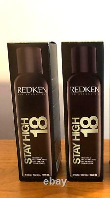 Lot of 2 Redken STAY HIGH 18 High Hold Gel to Mousse 5.2oz 147g NIB