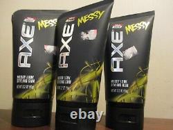 Lot of 3 Axe Messy Look Styling Gum 3.2 oz