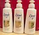Lot Of 3 Dove Nutritive Nourishing Oil Care Leave In Smoothing Cream 4 Oz
