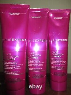Lot of 3 Loreal Serie Expert COLOR CORRECTOR BLONDES Rinse Out Cream 5.1 oz