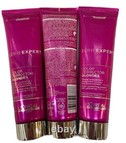 Lot of 3 Loreal Serie Expert COLOR CORRECTOR BLONDES Rinse Out Cream 5.1 oz. NEW