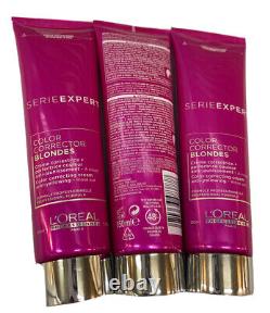 Lot of 3 Loreal Serie Expert COLOR CORRECTOR BLONDES Rinse Out Cream 5.1 oz. NEW