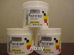 Lot of 3 Loreal Studio line Out of Bed Texturizer 4 oz Messy & Piecey Effects