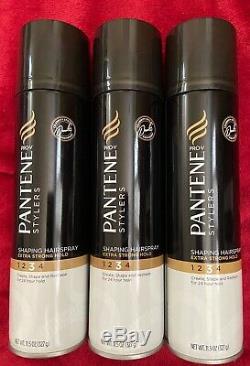 Lot of 3- Pantene Pro V Stylers Shaping Hairspray Extra Strong Hold #3 11.5 oz