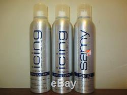 Lot of 3 Samy Icing Instant Re-styler Mousse & Hairspray All in One 8 oz