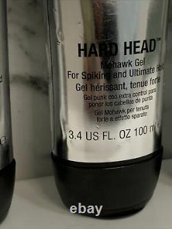 Lot of 3 TIGI Bed Head Hard Head Mohawk gel 3.4oz new