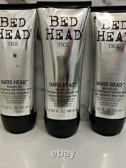 Lot of 3 TIGI Bed Head Hard Head Mohawk gel 3.4oz new