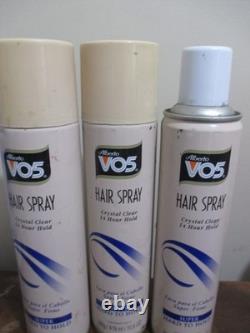 Lot of 3 VO5 Hairspray Super Crystal Clear 14 Hour Hold, 10.6 Oz Ea