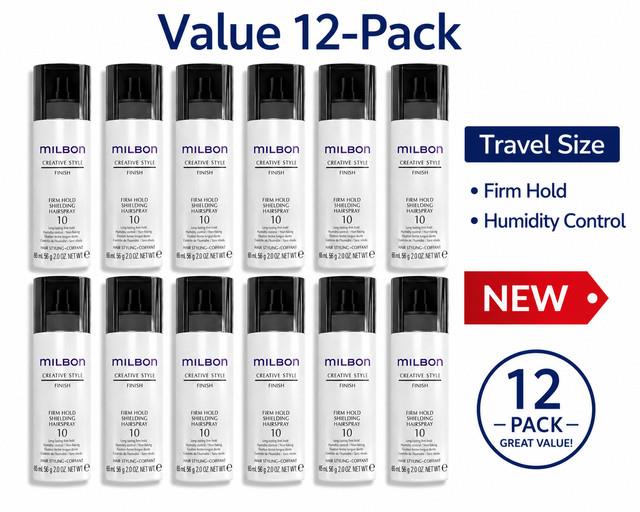 Milbon Firm Hold Shielding Hairspray #10 Travel Size 12-pack New Fast Ship