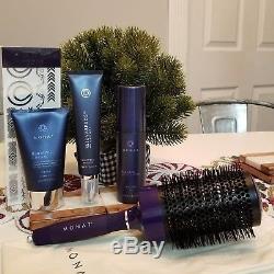 MONAT Blow Out Cream Rejuvabeads Reshape Root Lifter Roller Brush + Hair Tatoos