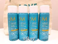 MOROCCANOIL LUMINOUS HAIRSPRAY STRONG 2.3 OZ x 4Four pack WITH TRAVEL BAG