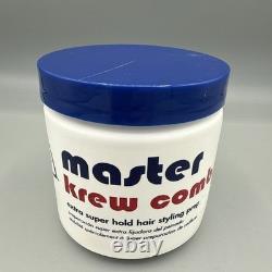 Master Krew Comb Extra Super Hold Hair Styling Prep 16 Oz Large Tub NEW