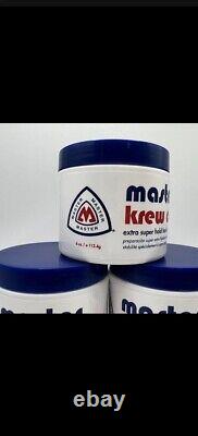 Master Krew Comb Extra Super Hold Hair Styling Prep 4 oz 3 Tubs