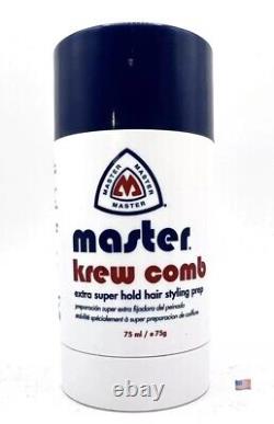 Master Well Comb Krew Comb Hair Styling Prep Stick Extra Super Hold Lot Of 3 New