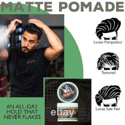 Matte Hair Pomade 32 oz Water Soluble Medium Hold Frizz Control 1 Pack
