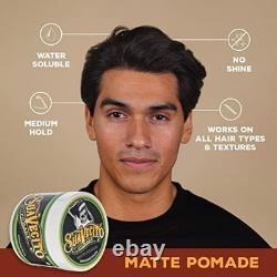 Matte Hair Pomade 32 oz Water Soluble Medium Hold Frizz Control 1 Pack
