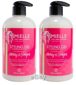 Mielle Honey and Ginger Styling Gel 13oz Pack of 2