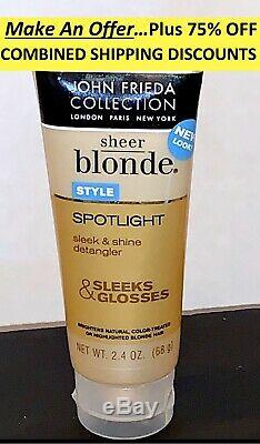 NEW John Frieda Sheer Blonde SPOTLIGHT Sleek & Shine Detangler RARE Blond Gloss