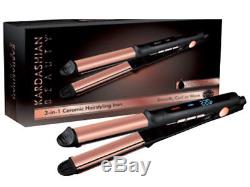 NEW KARDASHIAN BEAUTY 3 in 1 Ceramic Hair Styler smooth curl RRP$249
