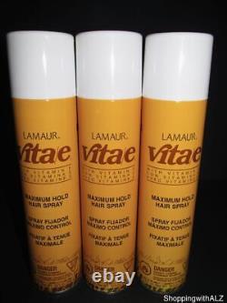 NEW LOT 3 Zotos Lamaur Vitae Vita E Maximum Hold Hairspray Hair Spray 10.5 oz NEW LOT 3 Zotos Lamaur Vitae Vita E Maximum Hold Hairspray Hair Spray 10.5 oz