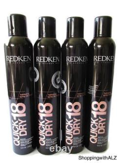 NEW LOT 4 Redken Quick Dry 18 Instant Finishing Hairspray 9.8 oz Max Control