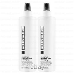 NEW Paul Mitchell Freeze and Shine Super Spray 16.9 fl oz / 500ml Pack of 2