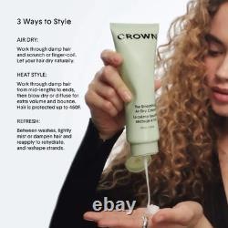 NIB 100% Authentic Crown Affair The Smoothing Air Dry Hair Styling Cream, 6 oz