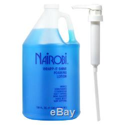 Nairobi Wrap-It Shine Foaming Lotion 1Gal/128oz with Pump withFree Nail File