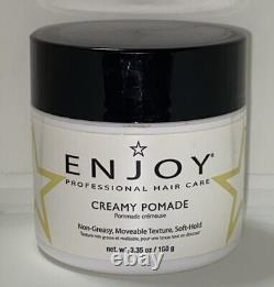 New! Enjoy Creamy Hair Pomade Original White Container 3.35 Oz