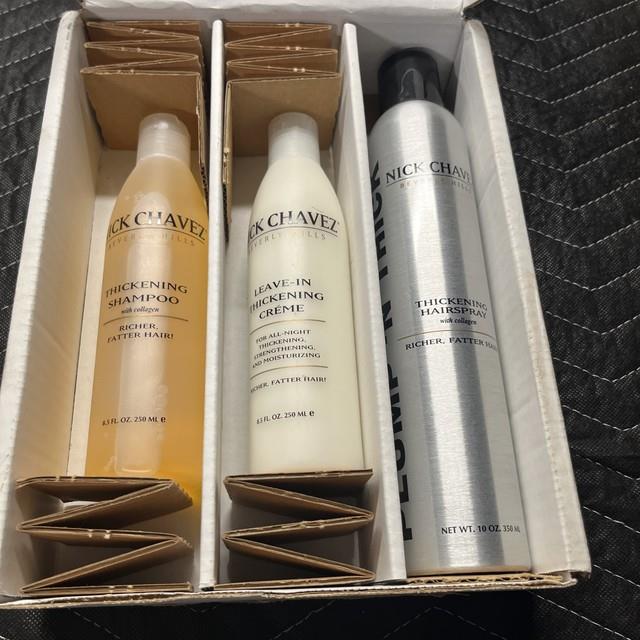 Nick Chavez Plump N Thick Set Withthickening Hairspray, Shampoo, & Conditioner New