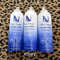 No Lids! 3 New Image INSTANT FREEZE Professional Ultimate Hold Spray 6.1oz Dents