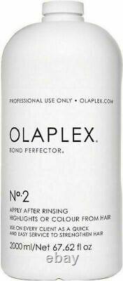 OLAPLEX No 2 Bond Perfector 67.62oz / 2000ml New! Large Bottle W Pump 2L NO. 2