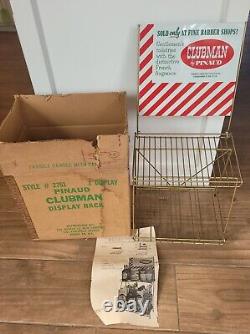 Original 1950s Pinaud Clubman Display Barber After Shave Shampoo N. O. S. Box Sign