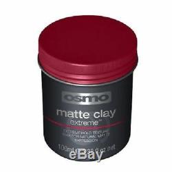 Osmo MATTE CLAY EXTREME Strong Hold Texture Wax, Extreme Styling (RED LID) 100ml