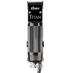 Oster Titan 2 Speed Universal Motor Clipper + Coated Detachable #000 & #1 Blades