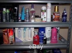 Over 200 Bottles of Hair Items & Brushes, Samples, Mostly Paul Mitchell