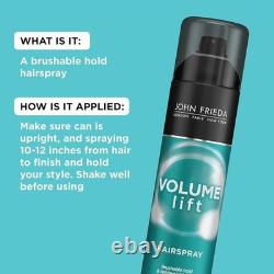 (PACK OF 3) John Frieda VOLUME LIFT HAIR SPRAY for Fine or Flat Hair 10 oz 283 g