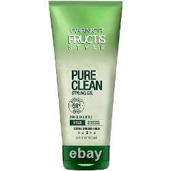 Pack of (12) New Garnier Fructis Style Pure Clean Styling Gel, 6.8 Ounces