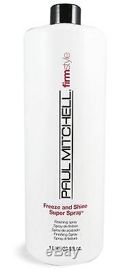 Paul Mitchell firm style Freeze Shine Super Spray, 33.8 oz (Pack of 8)