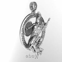 Pendente dea athena antica grecia oro 18kt argento guerriera scultura