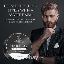 Premium Barber Grade Hair Clay for Sculpting the Perfect Look High Hold, Low S